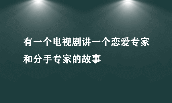 有一个电视剧讲一个恋爱专家和分手专家的故事