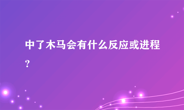 中了木马会有什么反应或进程？