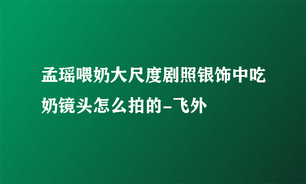 孟瑶喂奶大尺度剧照银饰中吃奶镜头怎么拍的-飞外