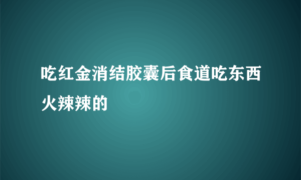 吃红金消结胶囊后食道吃东西火辣辣的