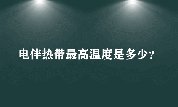 电伴热带最高温度是多少？