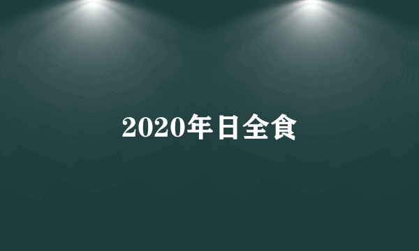 2020年日全食