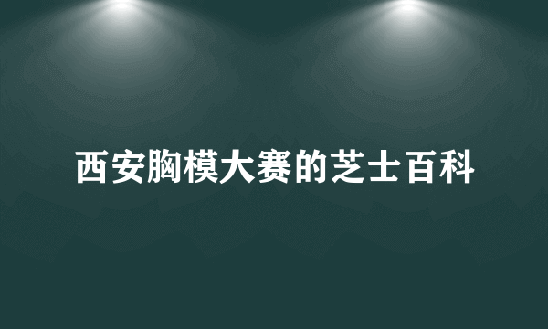 西安胸模大赛的芝士百科