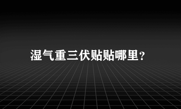 湿气重三伏贴贴哪里？