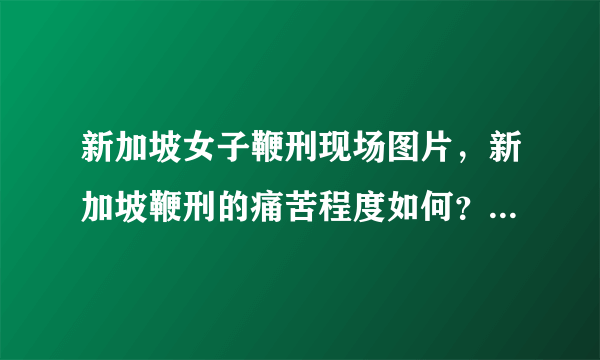 新加坡女子鞭刑现场图片，新加坡鞭刑的痛苦程度如何？_飞外网