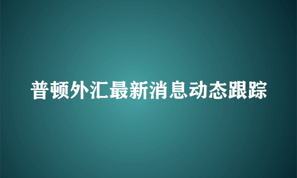 普顿外汇最新消息动态跟踪