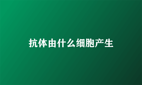 抗体由什么细胞产生