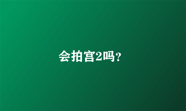 会拍宫2吗？