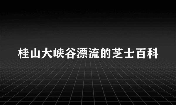 桂山大峡谷漂流的芝士百科