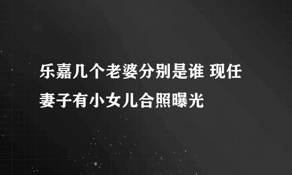 乐嘉几个老婆分别是谁 现任妻子有小女儿合照曝光