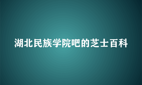 湖北民族学院吧的芝士百科