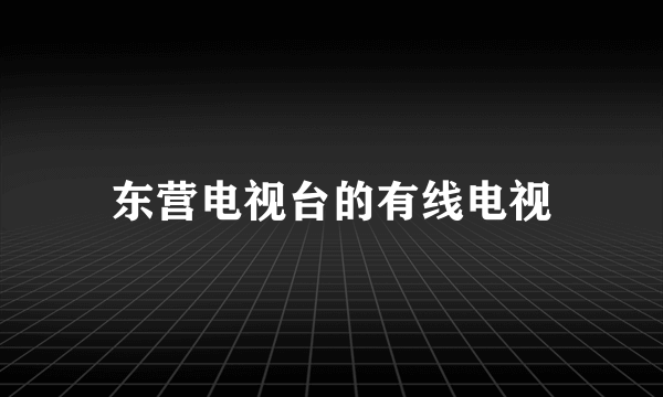 东营电视台的有线电视