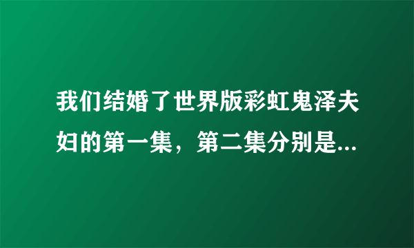 我们结婚了世界版彩虹鬼泽夫妇的第一集，第二集分别是几月几号的吗？现在播到几集了？