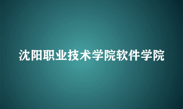 沈阳职业技术学院软件学院