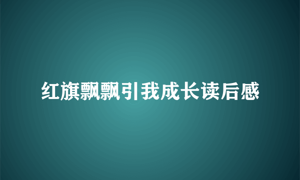 红旗飘飘引我成长读后感