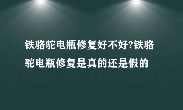 铁骆驼电瓶修复好不好?铁骆驼电瓶修复是真的还是假的