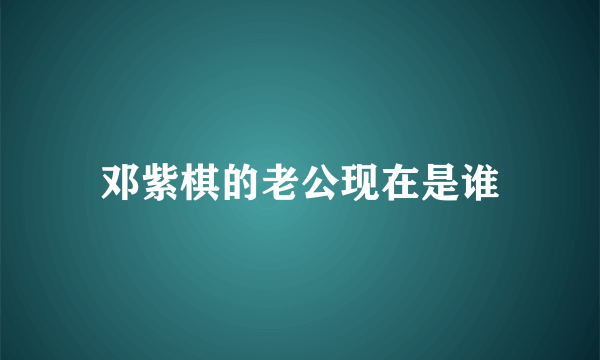 邓紫棋的老公现在是谁