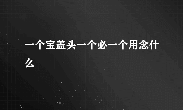 一个宝盖头一个必一个用念什么