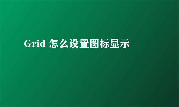 Grid 怎么设置图标显示