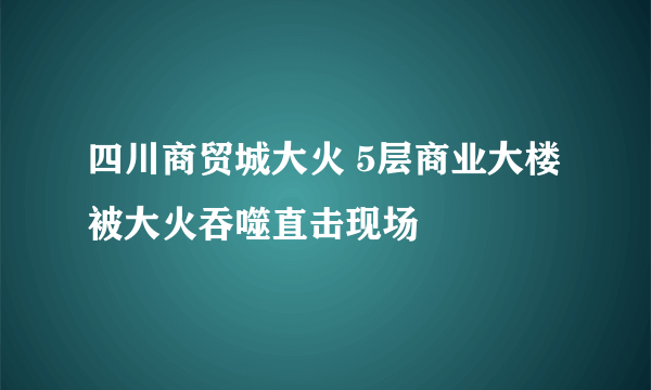 四川商贸城大火 5层商业大楼被大火吞噬直击现场