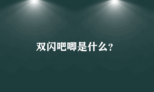 双闪吧唧是什么？