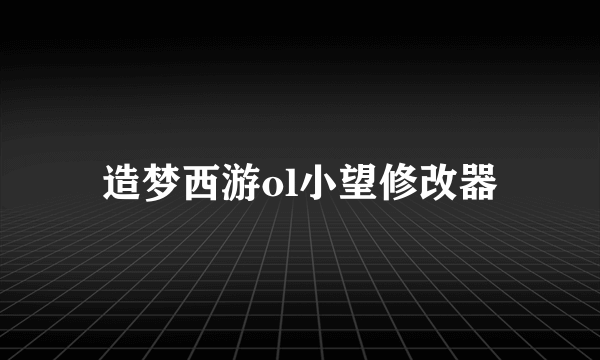 造梦西游ol小望修改器