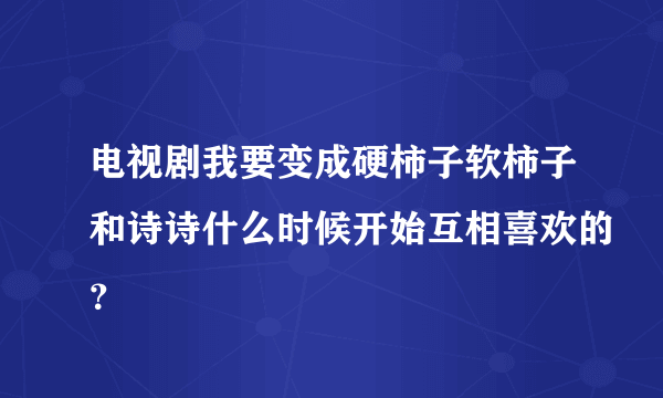 电视剧我要变成硬柿子软柿子和诗诗什么时候开始互相喜欢的？