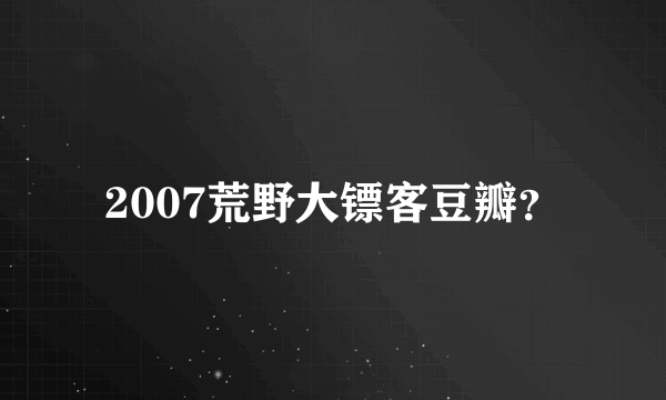 2007荒野大镖客豆瓣？