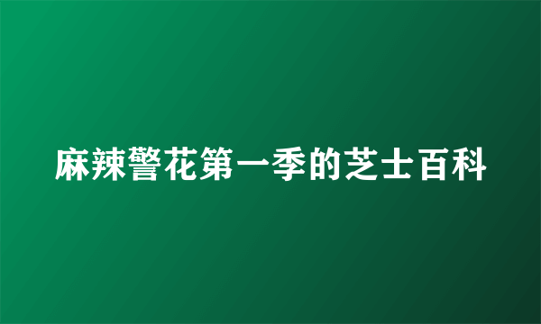 麻辣警花第一季的芝士百科