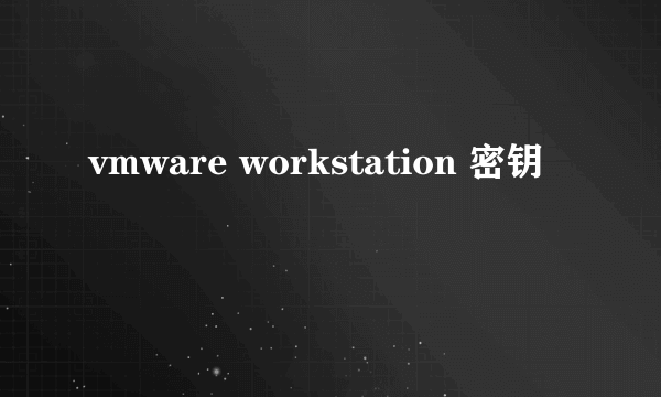 vmware workstation 密钥