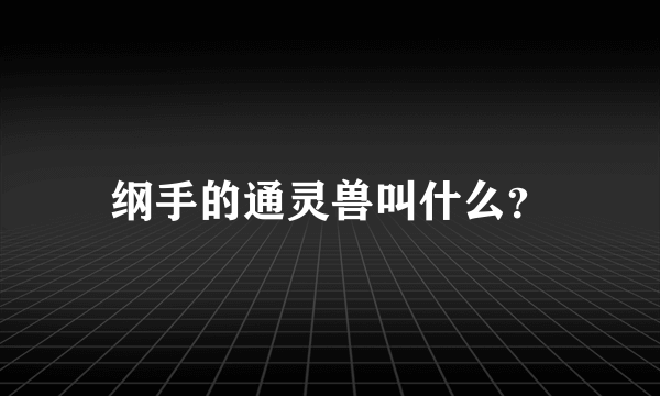 纲手的通灵兽叫什么？