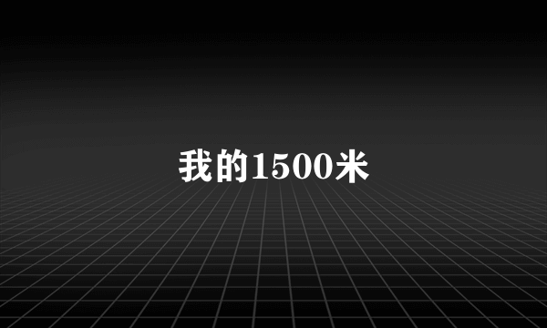 我的1500米