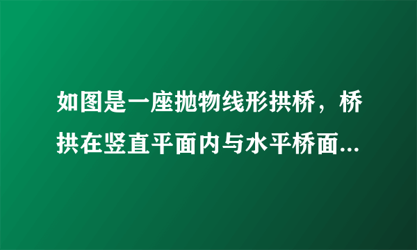 如图是一座抛物线形拱桥，桥拱在竖直平面内与水平桥面相交于A，B两点，拱桥最高点C到AB的距离为9m，AB＝36m，D，E为拱桥底部的两点，且DE∥AB，点E到直线AB的距离为7m，则DE的长为______m.知识点2：二次函数在隧道中的应用