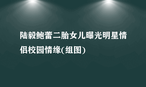 陆毅鲍蕾二胎女儿曝光明星情侣校园情缘(组图)