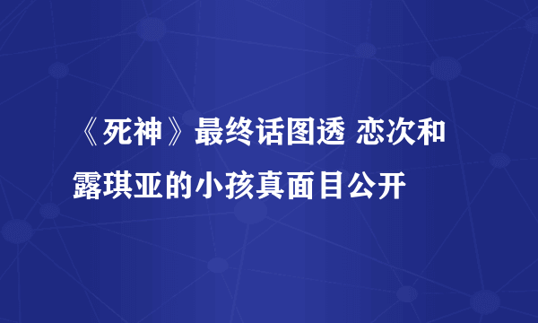 《死神》最终话图透 恋次和露琪亚的小孩真面目公开