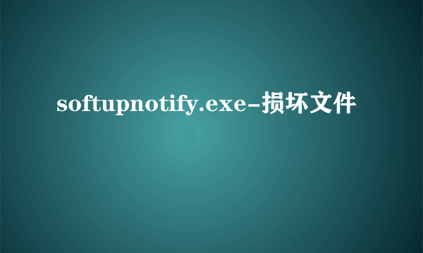 softupnotify.exe-损坏文件