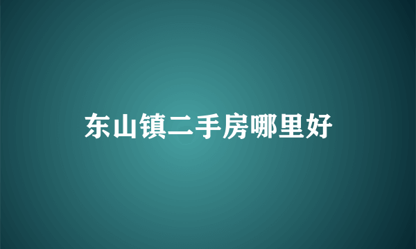 东山镇二手房哪里好