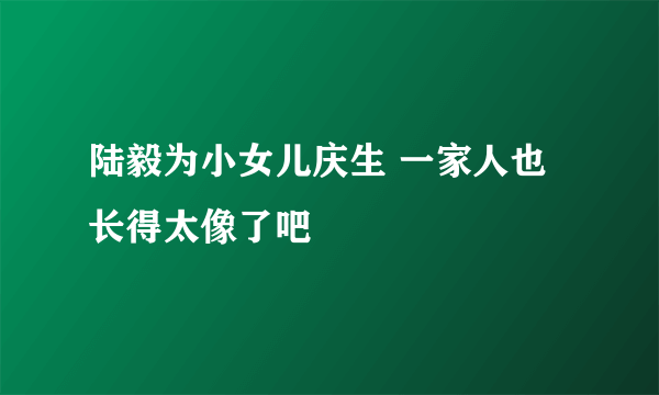 陆毅为小女儿庆生 一家人也长得太像了吧