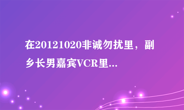 在20121020非诚勿扰里，副乡长男嘉宾VCR里的背景音乐（琵琶还是古筝分不清）是哪首古典音乐，最好有链接