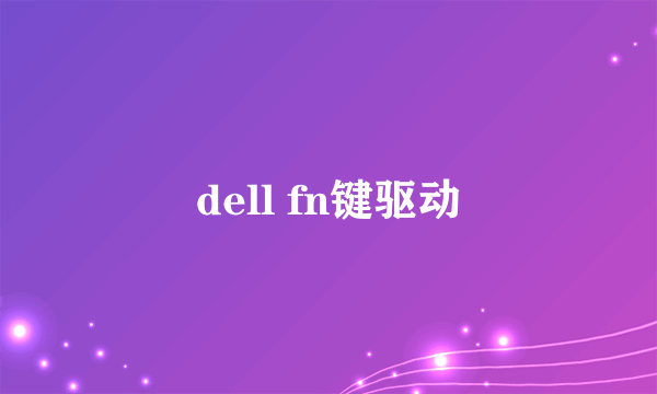 dell fn键驱动