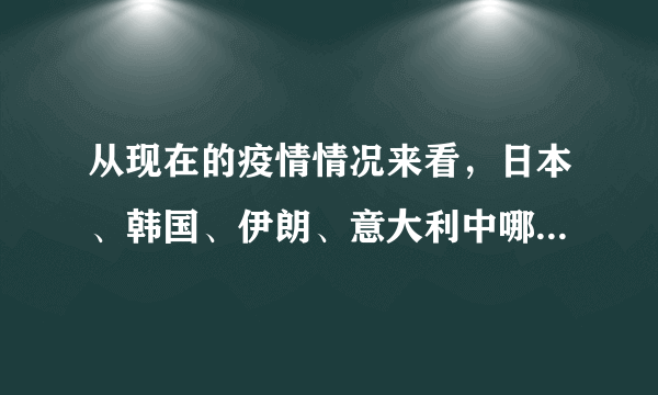 从现在的疫情情况来看，日本、韩国、伊朗、意大利中哪个国家的发展趋势最令人感到担忧？