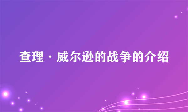 查理·威尔逊的战争的介绍