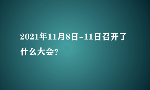 2021年11月8日~11日召开了什么大会？