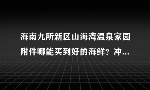 海南九所新区山海湾温泉家园附件哪能买到好的海鲜？冲坡在哪能买到？怎么去呢？