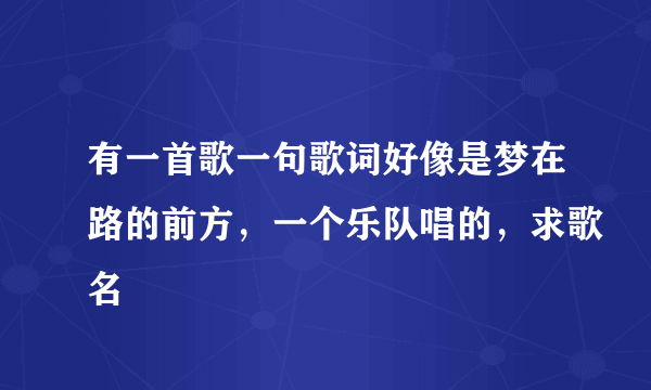 有一首歌一句歌词好像是梦在路的前方，一个乐队唱的，求歌名