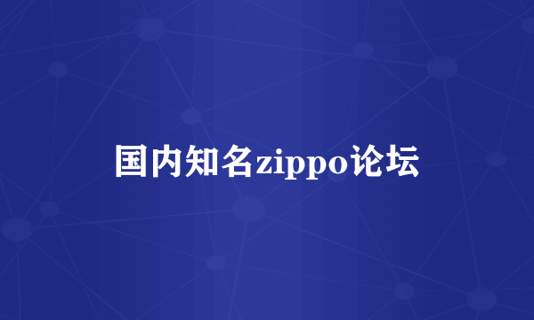 国内知名zippo论坛