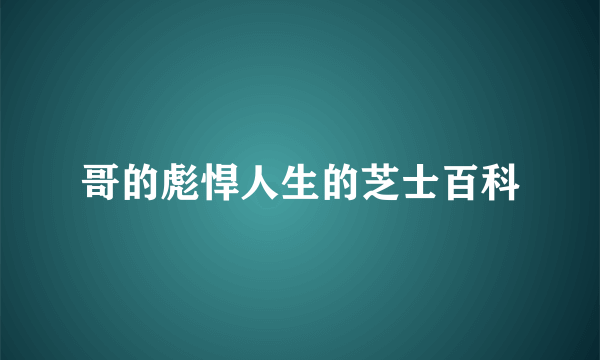 哥的彪悍人生的芝士百科