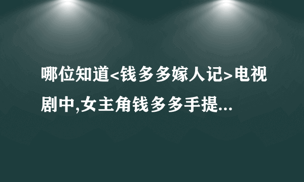 哪位知道<钱多多嫁人记>电视剧中,女主角钱多多手提包是什么牌子?