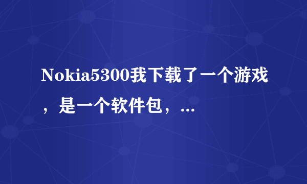 Nokia5300我下载了一个游戏，是一个软件包，怎么在手机里面运行阿？