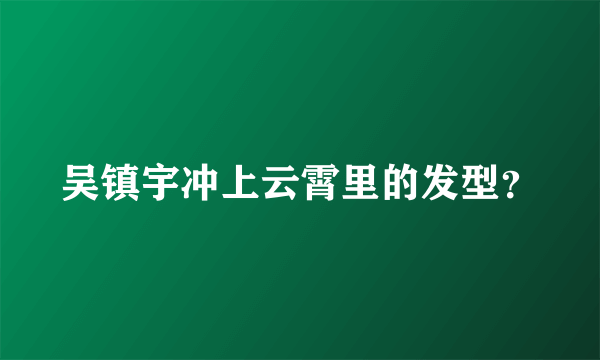 吴镇宇冲上云霄里的发型？